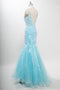 Sleeveless Mermaid Dress with Sequin Applique L2807M