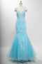 Sleeveless Mermaid Dress with Sequin Applique L2807M