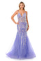 Sleeveless Mermaid Dress with Sequin Applique L2807M