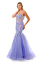 Sleeveless Mermaid Dress with Sequin Applique L2807M