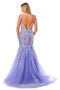 Sleeveless Mermaid Dress with Sequin Applique L2807M