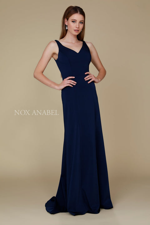 Beautiful Sleeveless V-Neck Prom Dress Q011 by Nox Anabel