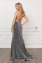 Spaghetti Straps Scoop Neck Glittery Long Gown_R358 By Nox Anabel