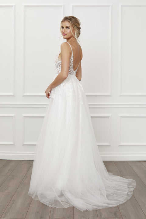 white wedding dress