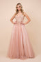 Gorgeus Rosegold Prom Ball Gown with Beaded Top T407 by Nox Anabel