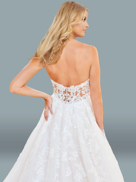 Dylan & Davids Long Bridal Gown Strapless Wedding Dress