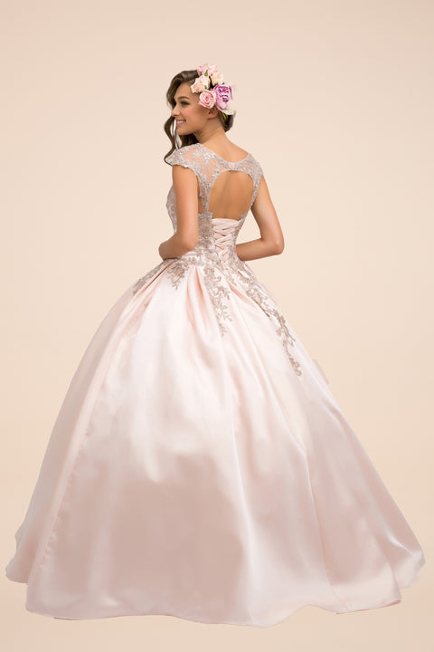 BLUSH PINK QUINCEANERA DRESS