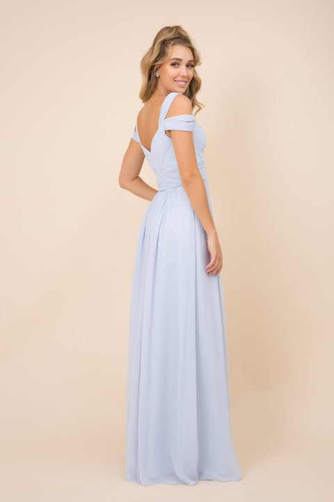 light blue brides maids dress