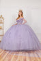 Elegant Cape Sleeve Applique Ball Gown - Cinderella Couture 8075J