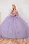 Elegant Cape Sleeve Applique Ball Gown - Cinderella Couture 8075J