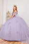 Elegant Cape Sleeve Applique Ball Gown - Cinderella Couture 8075J