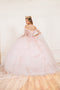 Elegant Cape Sleeve Applique Ball Gown - Cinderella Couture 8075J