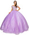 Cold Shoulder Applique  Ball Gown by Cinderella Couture 8028J