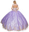 Glittery Applique Ball Gown by Cinderella Couture 8024J