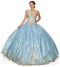 Glittery Applique Ball Gown by Cinderella Couture 8024J