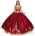 Glittery Applique Ball Gown by Cinderella Couture 8024J