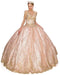 Glittery Applique Ball Gown by Cinderella Couture 8024J