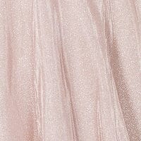 Adora 3118's Off-Shoulder Metallic Glitter Gown with Appliqué