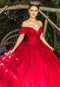 Off Shoulder Applique Ball Gown by Cinderella Couture 8045