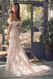 Nox Anabel JE974's Off-Shoulder Bridal Mermaid Gown with Appliqué