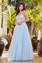 Elegant Tulle Corset Applique Gown - Adora 3089