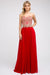 Strapless Corset Gown with Appliques by Juliet 608