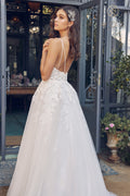 V-Neck Wedding Dress with Appliques by Nox Anabel JE933