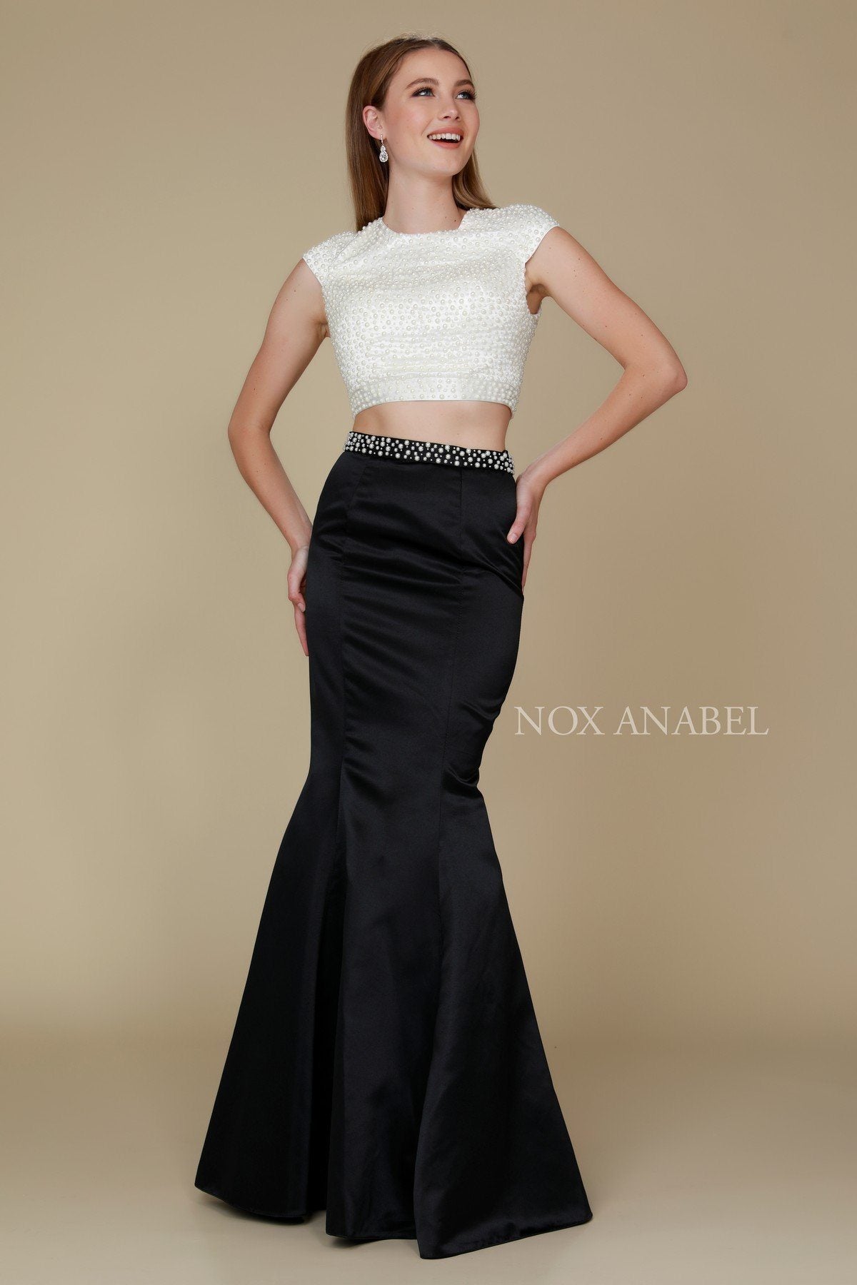 crop top mermaid dress Strapless Top & Mermaid Maxi by Nox Anabel E1924