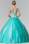 Ballgown with Beaded Halter Illusion by Elizabeth K GL2309