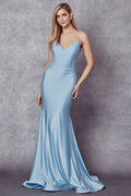 Juliet 276's Mermaid Gown with Beaded Lace-Up Back