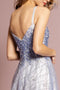 Beaded Long Sleeveless Dress with Glitter Skirt by GLS Gloria GL2638