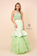 Mock Two-Piece Mermaid Dress with Beads by Nox Anabel 8332