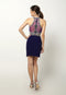 Juliet 767's Two-Piece Halter Dress with Beaded Detailing and Sheer Back