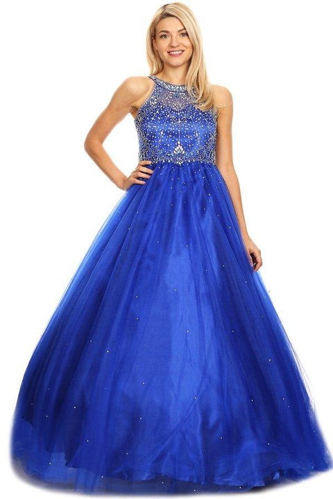 Sleeveless Beaded Ball Gown by Cinderella Couture 5027