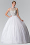 BSleeveless Illusion Ballgown with Beads by Elizabeth K GL2206