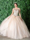 Quinceanera Beaded Illusion Dress by Calla KY77621X