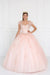 Elizabeth K GL2427's Ballgown with Beaded Strapless Bodice and Matching Bolero