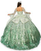 Graceful Cold Shoulder Bell Sleeve Gown - Cinderella Couture 8080J