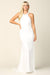 Wedding Dress with Long Beaded Halter