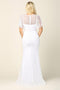 Long Wing Sleeve Lace Wedding Dress