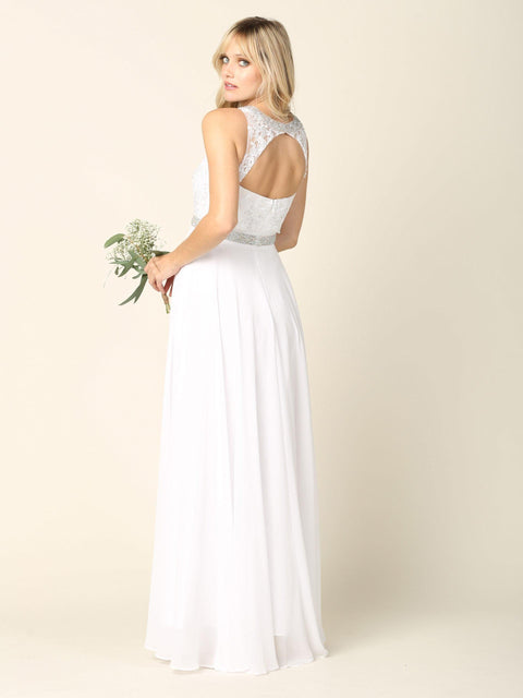 Long Sleeveless Wedding Dress