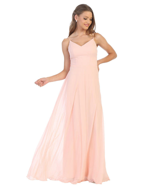 Long A-Line Chiffon Dress for Bridesmaids