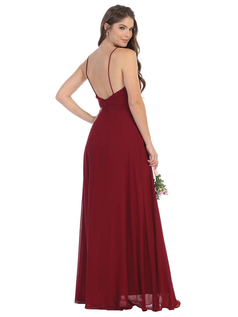 Long A-Line Chiffon Dress for Bridesmaids