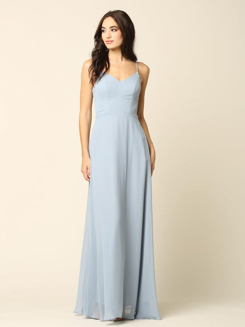 Long A-Line Chiffon Dress for Bridesmaids