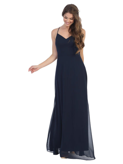 Long A-Line Chiffon Dress for Bridesmaids