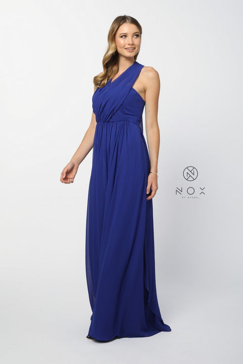 Long Chiffon Convertible Sweetheart Dress by Nox Anabel 7124