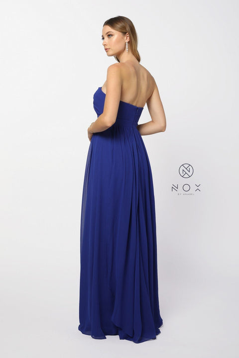 Long Chiffon Convertible Sweetheart Dress by Nox Anabel 7124