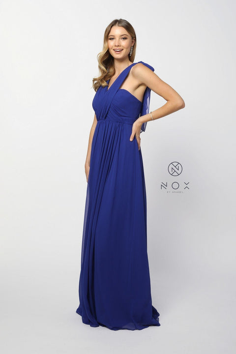 Long Chiffon Convertible Sweetheart Dress by Nox Anabel 7124
