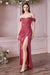 Cinderella Divine 7484 -Prom Dress with  Draped Corset