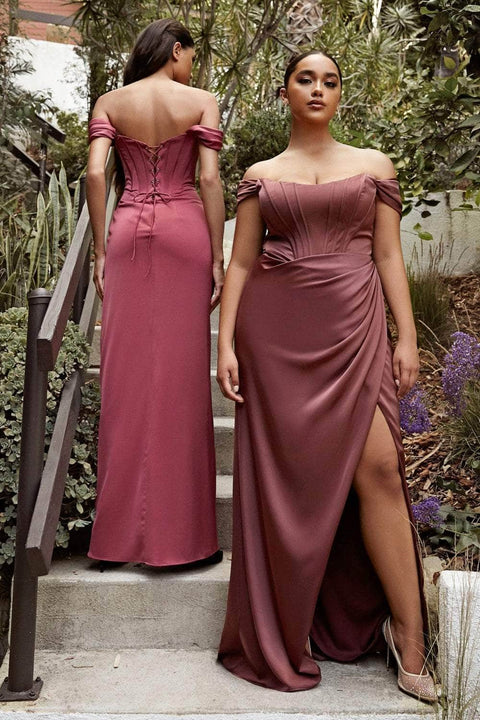 Cinderella Divine 7484 -Prom Dress with  Draped Corset